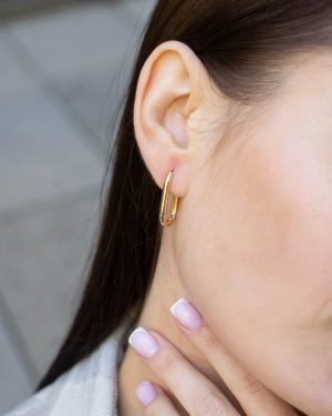 Сережки кільця овальні 2,5 см срібло 925 проби ZARUTSKY
