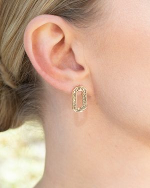 Сережки Elite пусети 1.6 см з керамікою ZARUTSKY