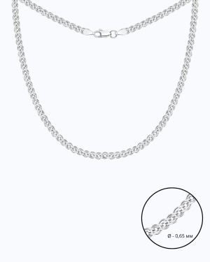 Ланцюжок Нона зі срібла 925 проби, товщина 4 мм застібка карабін ZARUTSKY